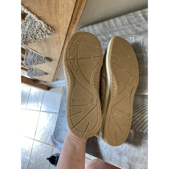 Sperry Top-Sider Ivyfish Tan/Olive Canvas Boat Women's Shoes Sz 9M - Picture 4 of 4
